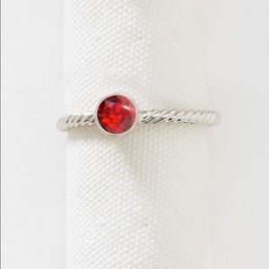 Touchstone Crystal by Swarovski July Birthstone Ring